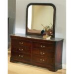 Cherry Youth Louis Phillip Dresser W/Mirror