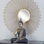 Metal Gold Wall Mirror - Set of 3