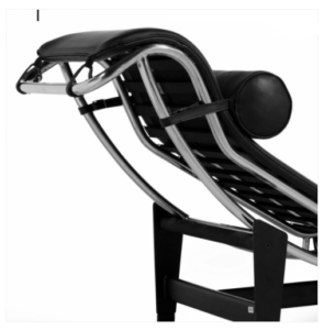Contoured Leather Chaise - Black - Image 3