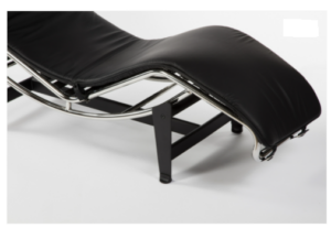 Contoured Leather Chaise - Black - Image 5