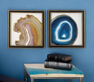 Wood Glass Wall Decor 2 Asst