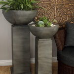 Metal Outdoor Planter S/2