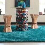 Cosmo Shag Teal 5'3" x 7'6" Rug
