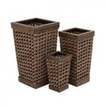 Wood Planter - Set of 3