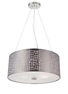 Torre 3 Light 20 inch Polished Steel Pendant Ceiling Light LS-19174PS