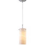 Pacifica Pendant Lamp with White Glass Shade, White
