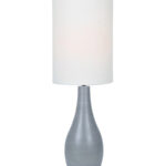 Quatro 31 inch 23 watt Brushed Grey Table Lamp