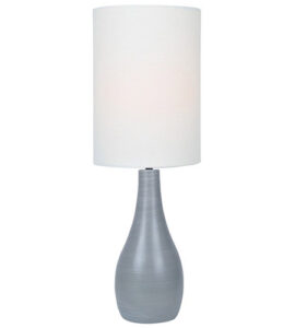 Quatro 31 inch 23 watt Brushed Grey Table Lamp
