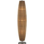 Parvati Floor Lamp, Antique Brass with Amber Organza Shade