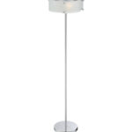 Kaelin 2 Light CFL Floor Lamp in Chrome with Frost Glass