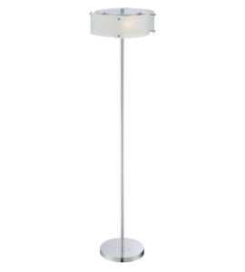 Kaelin 2 Light CFL Floor Lamp in Chrome with Frost Glass