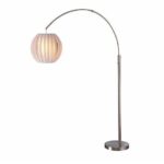 Deion 3-Lite Arch Lamp-LS-8871PS/WHT
