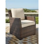 Salceda Lounge Chair W/Cushion - Beige/Brown