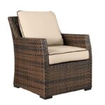 Salceda Lounge Chair W/Cushion - Beige/Brown - Image 2