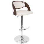 Pino Barstool Cherry Wood + White