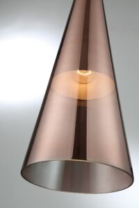 Cabello Copper finish 7" Wide Mini Pendant with glass shade - Image 2