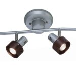 Duccio 4-Lite Wall Lamp, Silver with Dark Walnut Shade