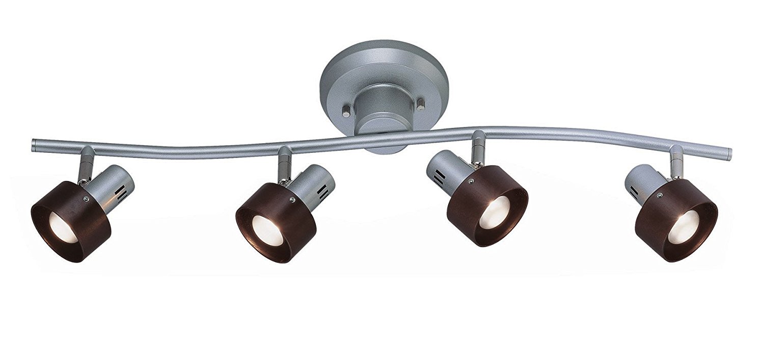 ls-16094 Duccio 4-Lite Wall Lamp, Silver with Dark Walnut Shade - Image 1