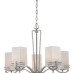 Logan Pendant with Frost Glass Shades, Steel Finish