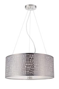 Torre 3 Light 20 inch Polished Steel Pendant Ceiling Light LS-19174PS - Image 2