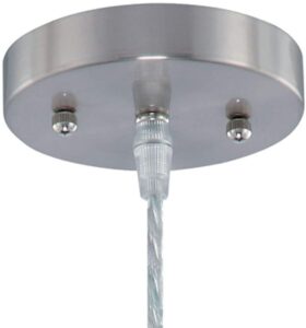 Icy Pendant Lamp, Polished Steel with Clear Acrylic Shade - Image 2