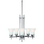 Bendek 5-Lite Ceiling Lamp, Satin Steel