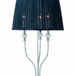 Marrim Table Lamp, Chrome with Black Organza Shade