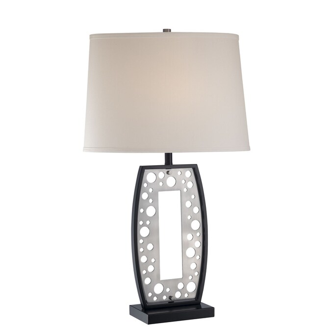 ls-21885 Kefften 28 inch 23 watt Polished Steel and Black Table Lamp - Image 1