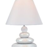 Tiya 16 inch 13 watt White Ceramic Table Lamp