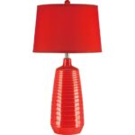 Ceramic Table Lamp Red