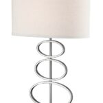 Ervin - One Light Table Lamp, Chrome Finish with White Fabric Shade