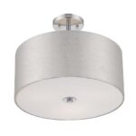 Silvain 3 Light 16 inch Chrome Flush Mount Ceiling Light