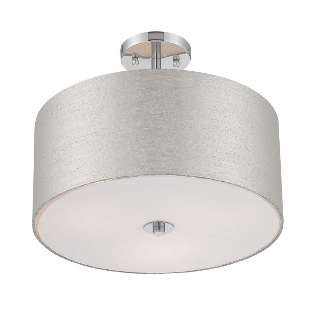 ls-5570c Silvain 3 Light 16 inch Chrome Flush Mount Ceiling Light - Image 1