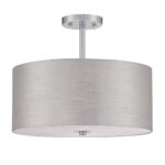 Silvain 3 Light 16 inch Chrome Flush Mount Ceiling Light - Image 3