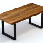 Live Edge Acacia Wood Dining Table - Amber