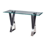 Metropolitan Console Table W/ Glass Top