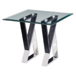 Metropolitan End Table W/ Glass Top