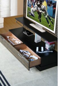 Lavendar 60" Entertainment Unit in Brushed Coffee/ Honey - 100% Solid Wood - Image 2