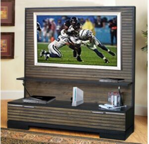 Lavendar 60" Entertainment Unit in Brushed Coffee/ Honey - 100% Solid Wood