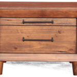 Denver Nightstand Only - 100% Solid Wood Rustic Brown