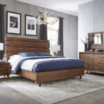 Denver King Bedroom Collection W/ Chest - 100% Solid Wood Rustic Brown