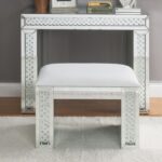 Nysa Vanity Desk - Mirrored & Faux Crystals