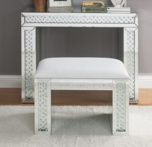Nysa Vanity Desk - Mirrored & Faux Crystals