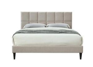 Evelyn King Upholstered Bed - Beige
