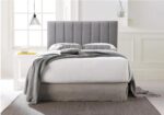 Millie King Channel Bed in A Box W/ USB - Gray