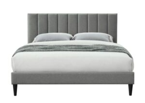 Millie King Channel Bed in A Box W/ USB - Gray - Image 3