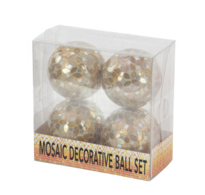 PVC Glass Mosaic Balls - Set of 4 - Image 4