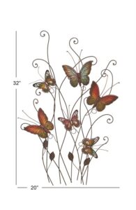 Brown Metal Eclectic Butterfly Wall Decor - Image 5