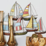 Metal Sailing Boat Decor