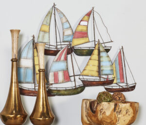 Metal Sailing Boat Decor